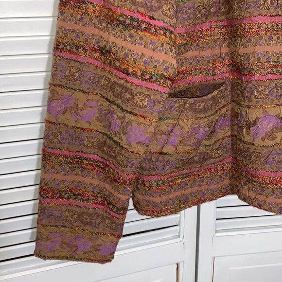 Coldwater Creek Pastel Tapestry Zip Up Jacket XL - Picture 5 of 16